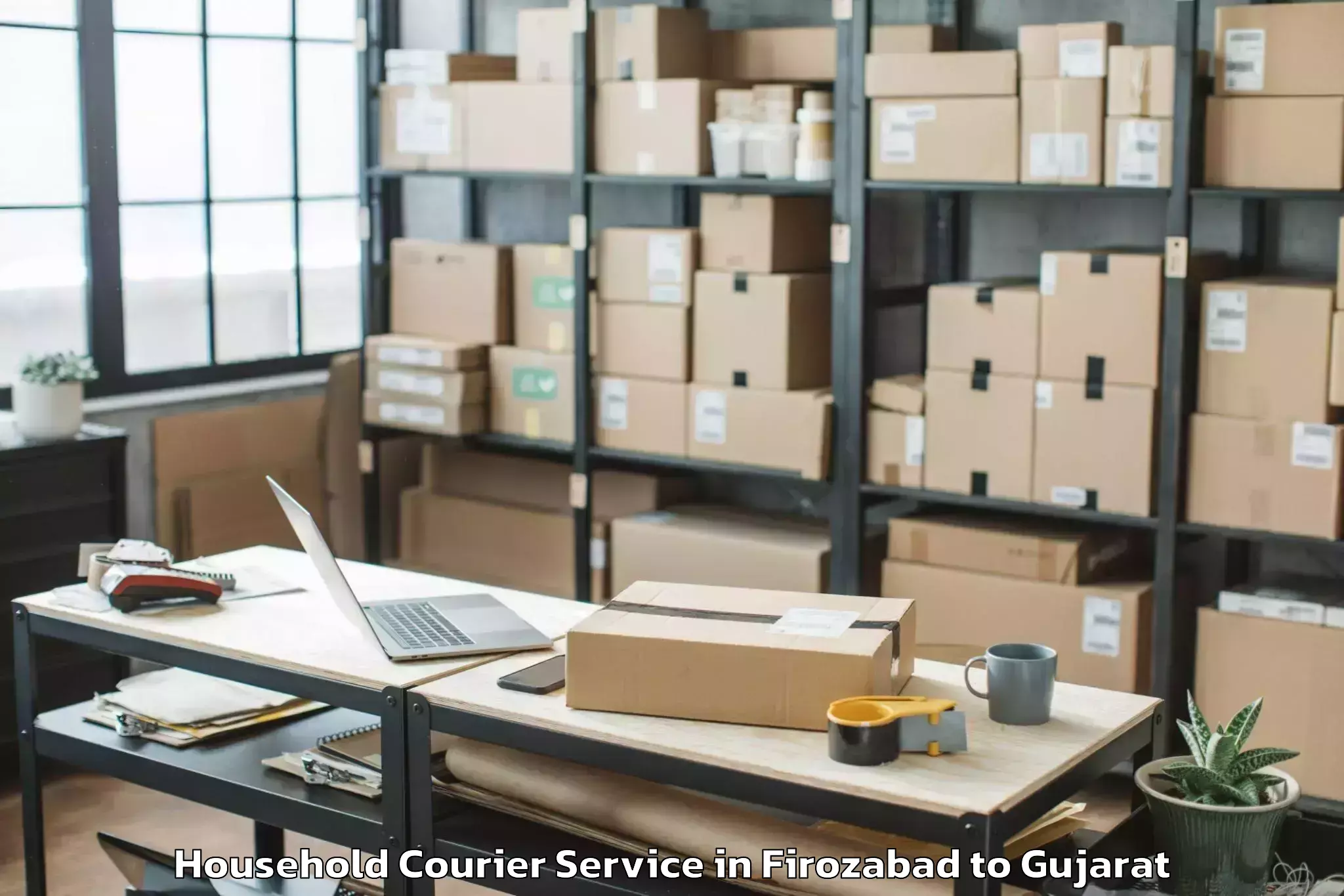 Professional Firozabad to Vadpada Household Courier